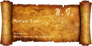 Morva Ida névjegykártya