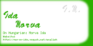 ida morva business card